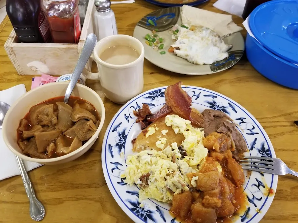 Menudo and Breakfast Plate